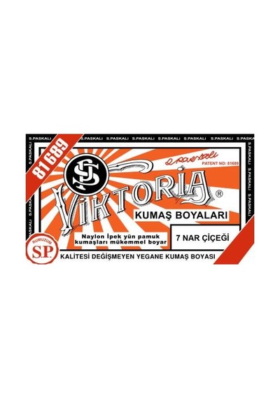 Viktoria Toz Kumaş Boyası 7 Nar Çiçeği
