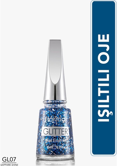 Flormar Oje - Glitter Nail Enamel GL07 Sapphire Shine  8690604195725
