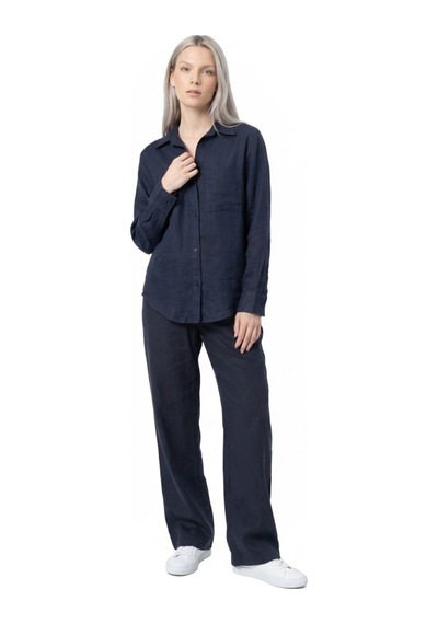 LOFT Regular Fit Kadın Gömlek U.kol Lf2042205 Q1.v1 Lacivert