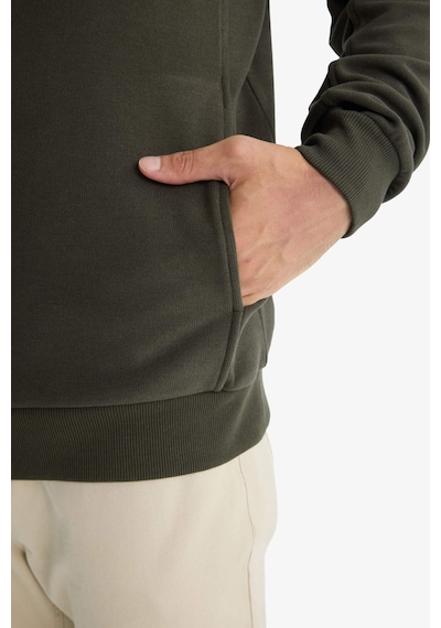 Defacto Regular Fit Yarım Fermuarlı Sweatshirt E9629ax25aukh324 Haki-kh324