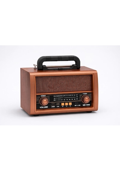 Nostaljikbluetooth Radyo Fm Radyo Usb Şarjlı Hoparlör