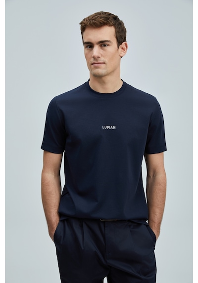 Lufian Marcus Modern Grafik T- Shirt Lacivert Lacivert 111020235100200 Lacivert