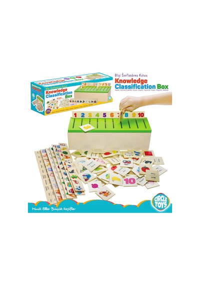 Circle Toys Ahşap Bilgi Sınıflandırma Kutusu Eğitici Mazgallı
