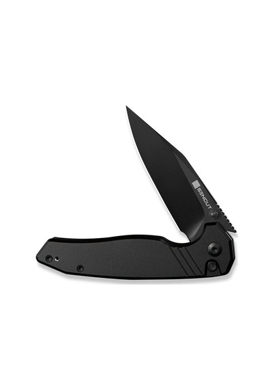 Sencut Selkyris Black Aluminum Handle Black D2 Blade Kamp Çakı Siyah