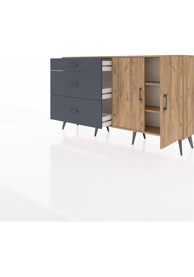 Arges Konsol 2 Raflı 3 Çekmeceli 2 Kapaklı 176x30x99 Çam-çam/antrasit Atlas Çam/antrasıt - Atlas Çam Arges Konsol 2 Raflı 3 Çekmeceli 2 Kapaklı 176x30x99 Çam-çam/antrasit Atlas Çam/antrasıt - Atlas Çam