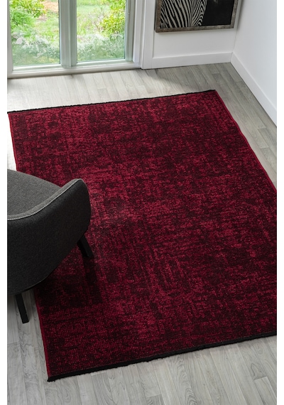 Antik Bordo Halı Yıkanabilir Kaymaz Taban Şönil Kilim Dokuma Pamuk Taban Kilim 10115a Bordo