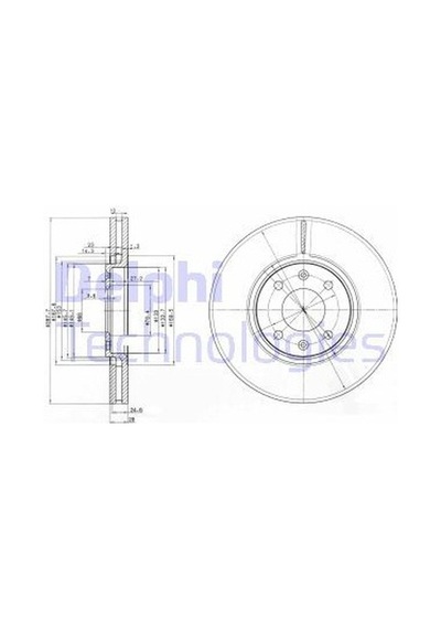 DELPHI BG3675 FREN DİSKİ ÇİFTLİ PAKET CITROEN C5-XANTIA 1996 4246
