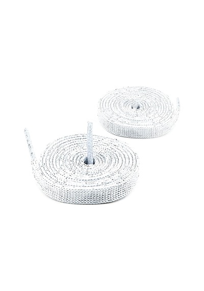 Beyaz Simli 1 Cm Kalınlığında 1 Çift 80 Cm Yassı Spor Ayakkabı Bağcığı Beyaz
