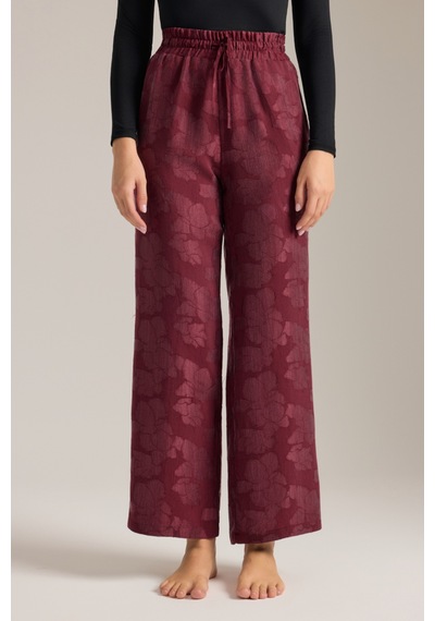 Aker Bordo Dokulu Beli Lastikli Pijama Altı Bordo Bordo