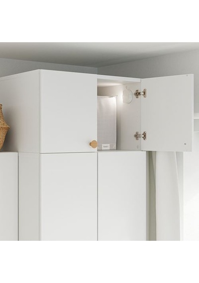 Ikea Lastare Kapaklı Gardırop Yükseltme Ünitesi, Beyaz, 60x62x36 Cm