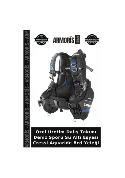 Özel Üretim Dalış Takımı Deniz Sporu Su Altı Eşyası Cressi Aquaride Bcd Yeleği Blue
