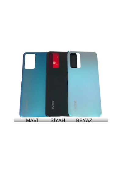 Realme 9i Rmx3491 Arka Kapak Pil Kapağı Siyah Siyah