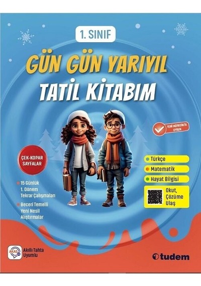 Tudem 1. Sınıf Gün Gün Yarıyıl Tatil Kitabım Tudem Yayınları