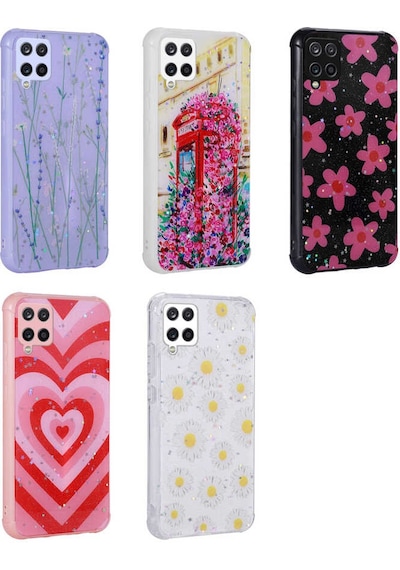 Zore Galaxy Uyumlu M33 Kılıf Simli Desenli Kamera Korumalı Parlak Popy Kapak - Dallar Dallar