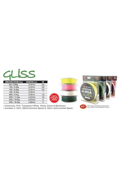 Pioneer Wft Gliss X8 150mt Green Örgü Misina 0.18mm