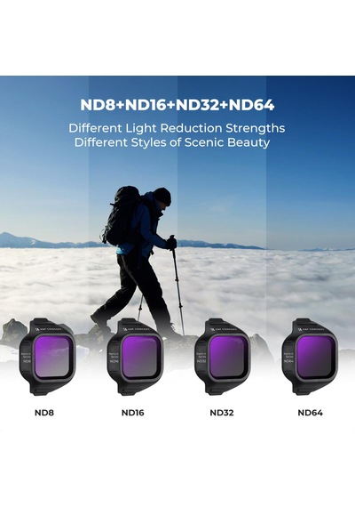 K&f Concept Djı Mini 5 Pro Uyumlu Nd Filtre Seti 4 Lü Paket Nd8 Nd16 Nd32 Nd64
