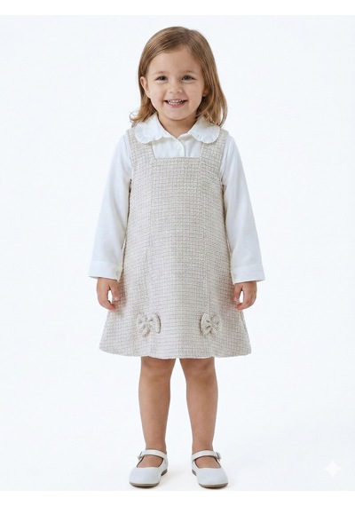 Xo Kids Fiyonklu Bebe Yakalı Tüvit Kız Çocuk 3lü Bej Elbise Takımı 3-7 Yaş 4410 Bej Xo Kids Fiyonklu Bebe Yakalı Tüvit Kız Çocuk 3lü Bej Elbise Takımı 3-7 Yaş 4410 Bej