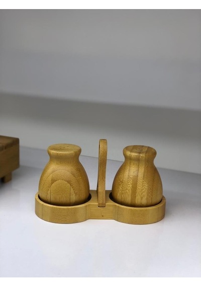 Mien Bambu Standlı Tuzluk Biberlik Mien-7b08