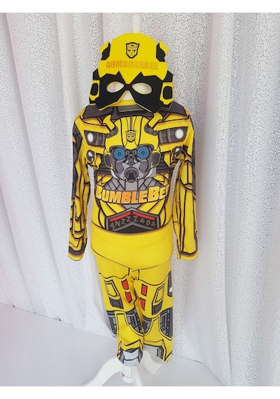 Patiska Nostalji Bumblebee Transformers Kostümü Sarı