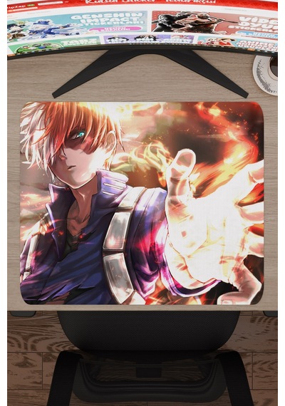 Shoto Todoroki Anime V2 - 48x40 Xl Gaming Kauçuk Kaymaz Taban Mouse Pad Fare Altlığı