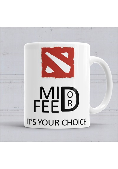 Dota 2 Mid Or Feed Kupa Bardak Porselen Karışık
