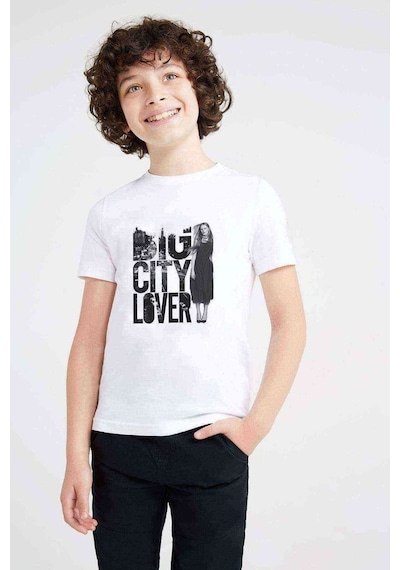 Tshirthane Big City Lover Baskılı Unisex Çocuk Beyaz T-Shirt (534778935)