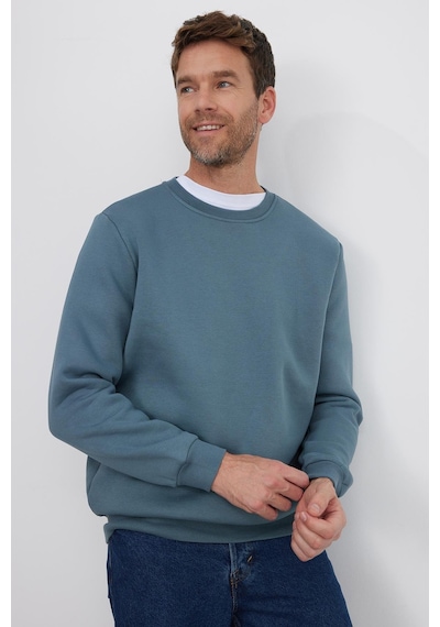 Tudors Unisex Relax Fit Rahat Kesim Pamuklu 3 İplik İçi Polarlı Gri Bisiklet Yaka Sweatshirt-37021 Gri Tudors Unisex Relax Fit Rahat Kesim Pamuklu 3 İplik İçi Polarlı Gri Bisiklet Yaka Sweatshirt-37021 Gri