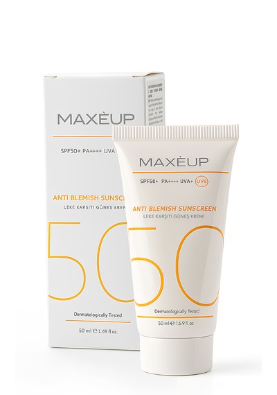 Maxeup Leke Karşıtı Tüm Ciltler için Yüksek Korumalı Güneş Kremi SPF50+ 50 ML
