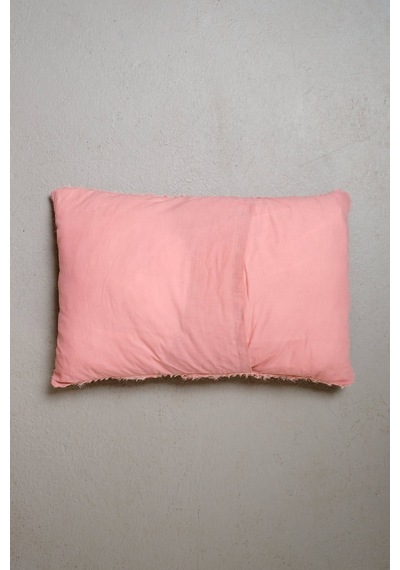 Peraluna Foam Pıllow Şifon Şerit Triko Yastık Kılıfı 60x40 Cm Pudra - Pudra