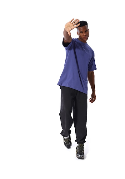 Sportive Wink Oversize Erkek Mavi Günlük Stil T-shirt 25ke1024-mvı Mavi