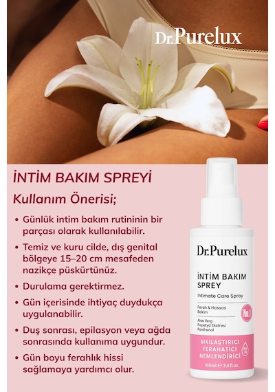 Genital Bölge Sıkılaştırıcı, Koku Giderici, , Akıntı Karşıtı İntim Sprey 100 Ml