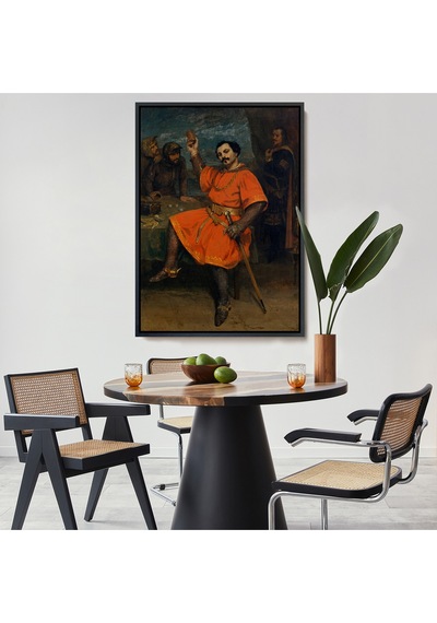 Ahşap Çerçeveli Gustave Courbet - Louis Gueymard Şeytan Robert Rolünde Tablo-7356
