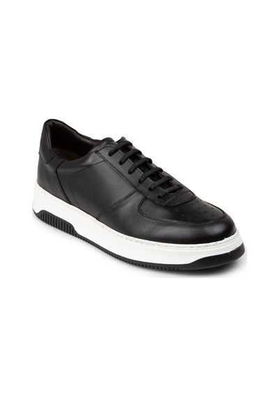 Deery Hakiki Deri Siyah Erkek Sneaker Ayakkabı - 01965msyhe08 Siyah