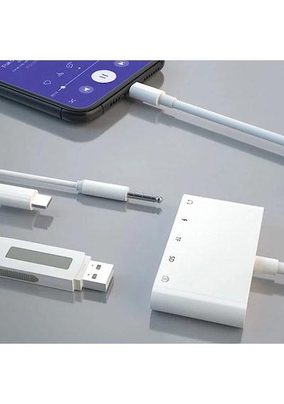 Ally 5in1 Apple iPhone Uyumlu-ipad Lightning To Audio Usb Kamera Okuyucu- 5775 1