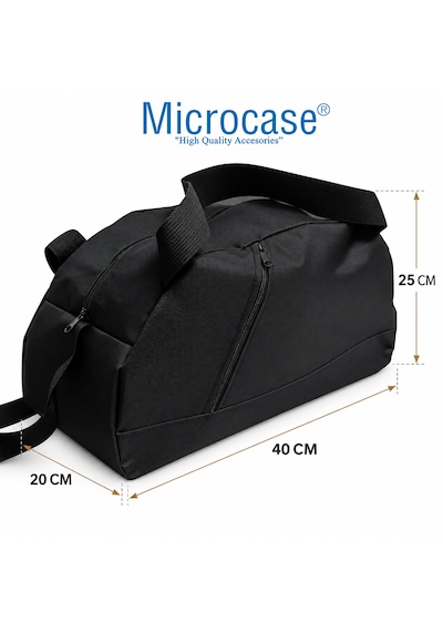 Microcase Unisex 2 Gözlü Geniş Hacimli Orta Boy Seyahat Fitness Ve Spor Çantası Al7040 Siyah