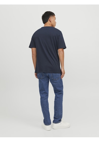 Jack & Jones Erkek Bisiklet Yaka Basic Tişört - Organic Navy Blazer