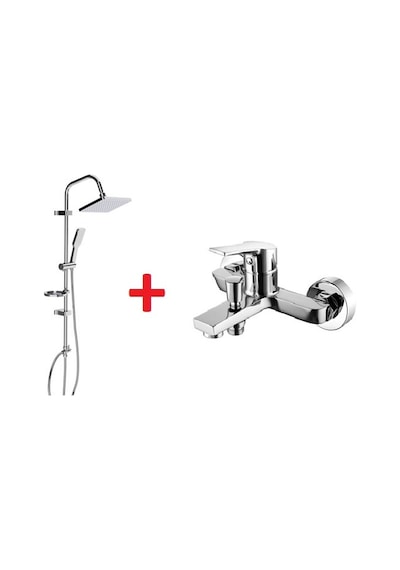 Creavit SH630 İkili Duş Seti Takımı Duş Sistemi + Luna Banyo Bataryası