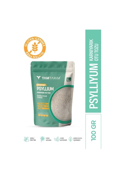 Tam Tarım Glutensiz Psyllium Karnıyarık Otu Tozu 100 G