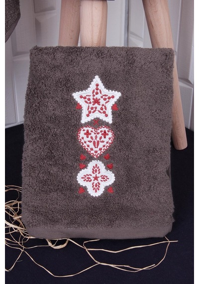 %100 Pamuk 50x80 Christmas Yılbaşı El Havlusu Çok Renkli