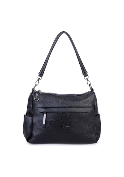 Nas Bag Çok Gözlü Yumuşak Ve Hafif Yapılı Çift Askılı Omuz Ve Çapraz Çanta 30x24 Cm Siyah Victoria