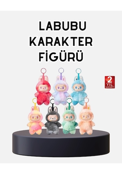 Mey İthalat Labubu Koleksiyonluk Peluş Oyuncak Yumuşak Kumaşlı, Dekoratif Tasarım, Hediyelik