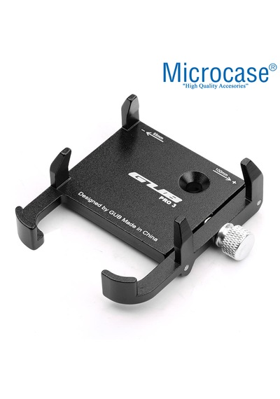 Microcase Pro 3 Alüminyum Ayarlanabilir Motosiklet Bisiklet Scooter Telefon Tutucu - Al5093 Siyah