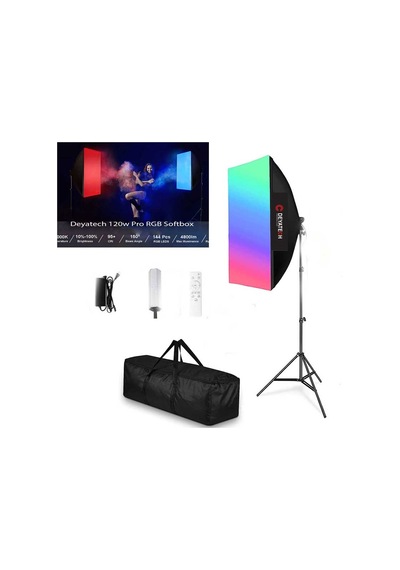 Deyatech Softbox 60x90 CM 120 W RGB 3000-5500K  Led Video Ve Fotoğraf Çekim Işıgı