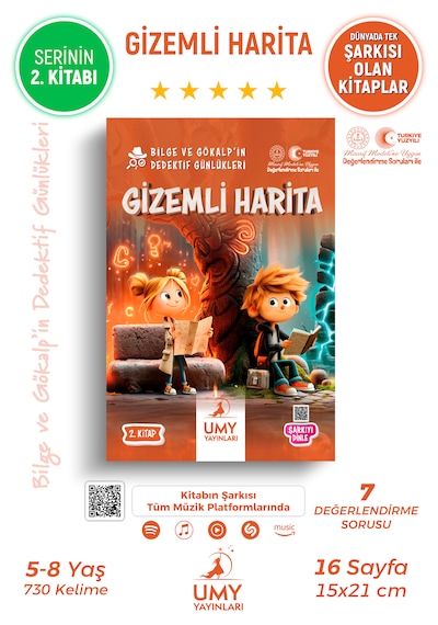 Umy Yayınları Gizemli Harita - Çocuklar İçin Tarih, Çevre Bilinci Ve Dikkat Geliştiren Macera Kitabı