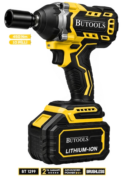 Butools ST-24 450 NM Akülü Somun Bijon Sökme Makinesi Matkap Vidalama Sarı