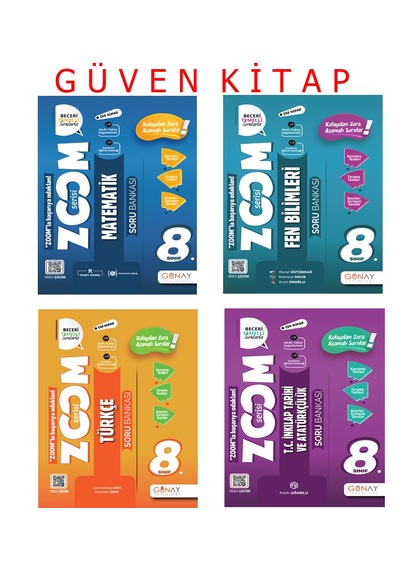 Günay Yayınları 8.sınıf Lgs Zoom Soru Bankası Seti- 4 Kitap