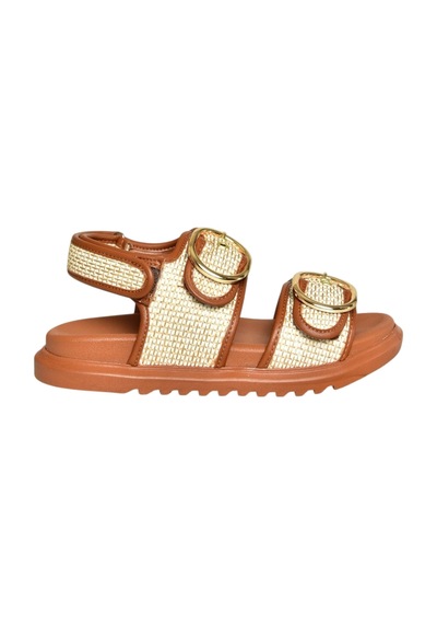 Fox Shoes U725092117 Taba Hasır Kadın Sandalet Taba