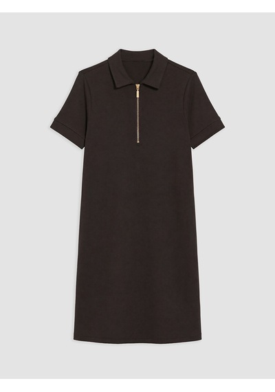 Lcw Everyday Kahverengi Polo Yaka Soft Touch Elbise
