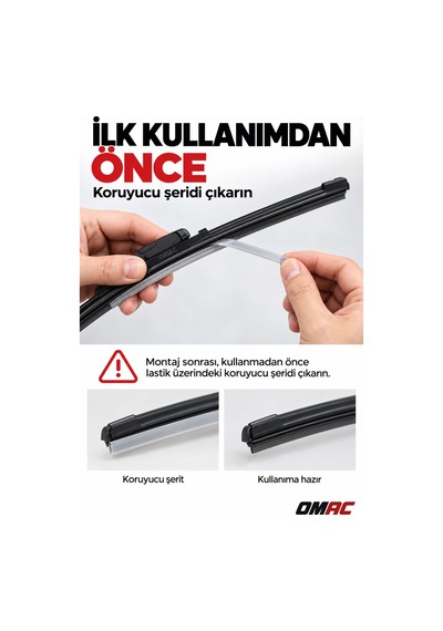 Fiat Punto 2000-2010 Uyumlu Ön Arka Silecek Takımı 3'lü Muz Tipi 450mm/525mm + 300mm