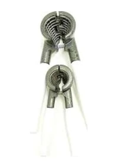 2 Parça Set Metal Fındık - Ceviz Kıracak Beyaz Saplı Çok Renkli
